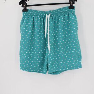 Chubbies Swim Trunk Mens Medium Blue Airplanes jet plane print Line 7" Beach